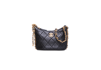 CHANEL CC MIXED CHAIN LINK CALFSKIN BLACK