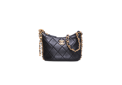 CHANEL CC MIXED CHAIN LINK CALFSKIN BLACK