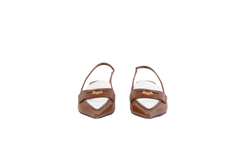 MIU MIU MOCASSIM SLINGBACK BROWN - 35 BR