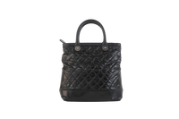 CHANEL CAMBON TOTE BAG STRIATED BLACK