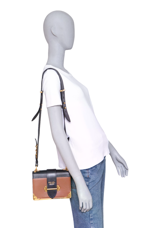 PRADA CITY CAHIER CALFSKIN AND SAFFIANO