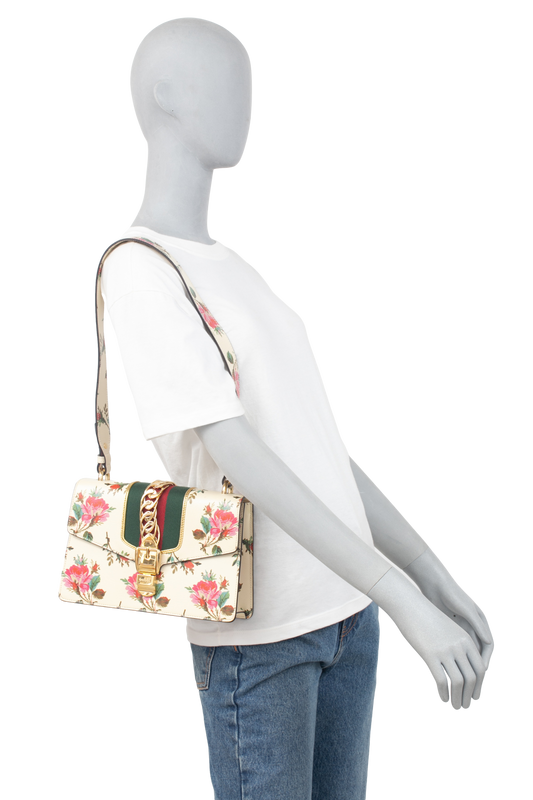 GUCCI SYLVIE SMALL FLOWERS & OFF WHITE