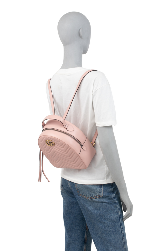 GUCCI BACKPACK SMALL GG MARMONT DUSTY PINK