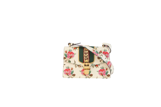 GUCCI SYLVIE SMALL FLOWERS & OFF WHITE