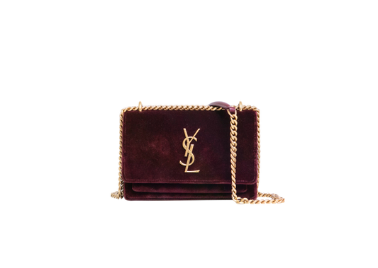 DESAPEGO ANNA FASANO YSL SUNSET VELVET MINI BURGUNDY