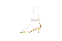 DESAPEGO THASSIA NAVES NICHOLAS KIRKWOOD SANDALS MAEVA ANKLE-STRAP CRYSTAL LEATHER YELLOW LIGHT - 37 BR