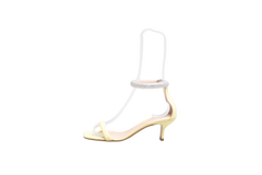 DESAPEGO THASSIA NAVES NICHOLAS KIRKWOOD SANDALS MAEVA ANKLE-STRAP CRYSTAL LEATHER YELLOW LIGHT - 37 BR