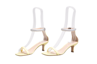 DESAPEGO THASSIA NAVES NICHOLAS KIRKWOOD SANDALS MAEVA ANKLE-STRAP CRYSTAL LEATHER YELLOW LIGHT - 37 BR