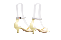 DESAPEGO THASSIA NAVES NICHOLAS KIRKWOOD SANDALS MAEVA ANKLE-STRAP CRYSTAL LEATHER YELLOW LIGHT - 37 BR