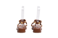 DESAPEGO THASSIA NAVES VALENTINO SANDAL PLATFORM ROMAN STUD LEATHER BROWN - 36,5 BR