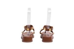 DESAPEGO THASSIA NAVES VALENTINO SANDAL PLATFORM ROMAN STUD LEATHER BROWN - 36,5 BR