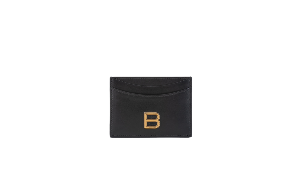 BALENCIAGA CARD HOLDER B LOGO BLACK