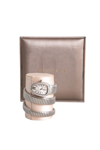 BVLGARI SERPENTI TUBOGAS QUARTZ AÇO WITH DIAMONDS