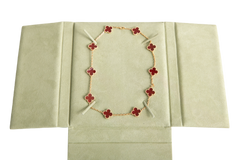 VAN CLEEF & ARPELS VINTAGE ALHAMBRA 10 MOTIFS 18 YELLOW GOLD CARNELIAN