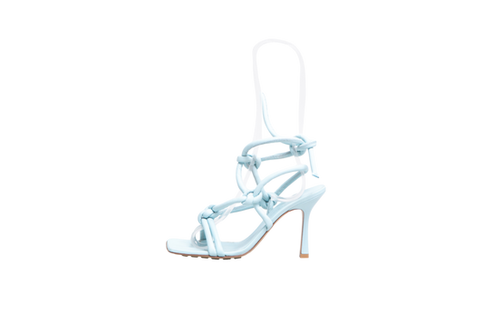 DESAPEGO THASSIA NAVES BOTTEGA SANDALS KNOTTE LEATHER PALE BLUE - 36,5 BR