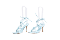 DESAPEGO THASSIA NAVES BOTTEGA SANDALS KNOTTE LEATHER PALE BLUE - 36,5 BR