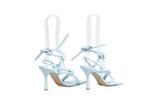 DESAPEGO THASSIA NAVES BOTTEGA SANDALS KNOTTE LEATHER PALE BLUE - 36,5 BR