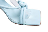 DESAPEGO THASSIA NAVES BOTTEGA SANDALS KNOTTE LEATHER PALE BLUE - 36,5 BR