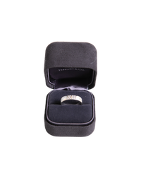 TIFFANY &CO. ATLAS DIAMOND RING WITH ROMAN NUMERAL 18K WHITE GOLD