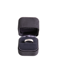 TIFFANY &CO. ATLAS DIAMOND RING WITH ROMAN NUMERAL 18K WHITE GOLD
