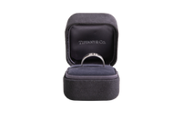TIFFANY &CO. ATLAS DIAMOND RING WITH ROMAN NUMERAL 18K WHITE GOLD