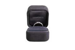 TIFFANY &CO. ATLAS DIAMOND RING WITH ROMAN NUMERAL 18K WHITE GOLD