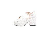 GUCCI SANDAL GG MARMONT MATELASSÊ WHITE -  37 BR
