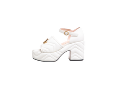 GUCCI SANDAL GG MARMONT MATELASSÊ WHITE -  37 BR