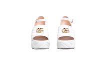 GUCCI SANDAL GG MARMONT MATELASSÊ WHITE -  37 BR