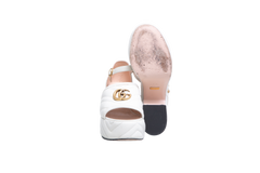 GUCCI SANDAL GG MARMONT MATELASSÊ WHITE -  37 BR