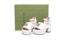 GUCCI SANDAL GG MARMONT MATELASSÊ WHITE -  37 BR