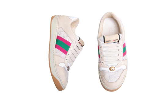 GUCCI SNEAKER GG SCREENER BEIGE & PINK - 35 BR