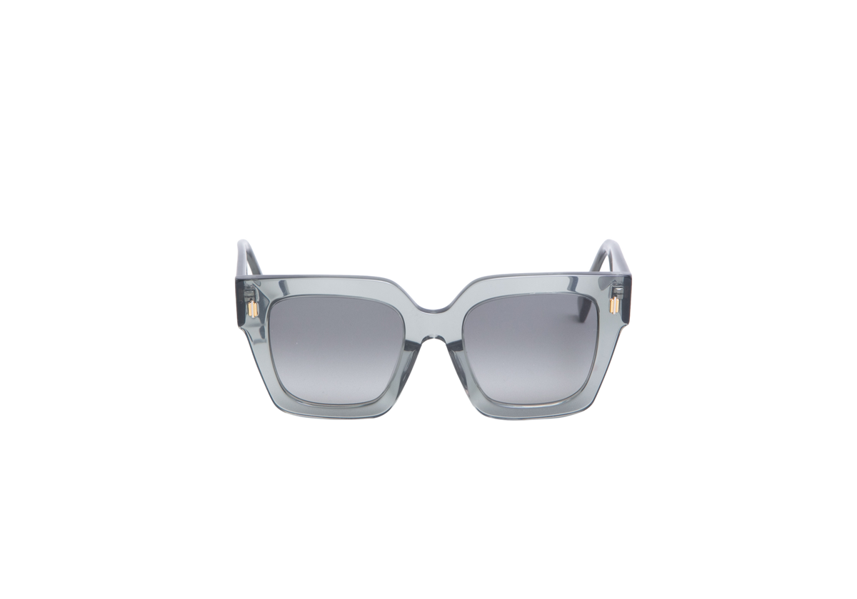 FENDI SQUARE ACETATE TRANSPARENT LIGHT GREY