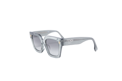 FENDI SQUARE ACETATE TRANSPARENT LIGHT GREY