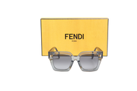 FENDI SQUARE ACETATE TRANSPARENT LIGHT GREY