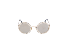 D&G ROUND JEWEL FLOWER METAL GOLD