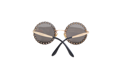 D&G ROUND JEWEL FLOWER METAL GOLD