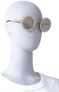 D&G ROUND JEWEL FLOWER METAL GOLD