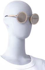 D&G ROUND JEWEL FLOWER METAL GOLD