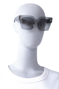 FENDI SQUARE ACETATE TRANSPARENT LIGHT GREY