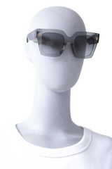 FENDI SQUARE ACETATE TRANSPARENT LIGHT GREY