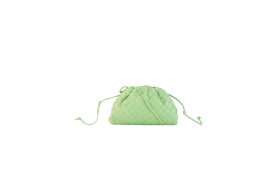 BOTTEGA MINI POUCH INTRECCIATO LIME GREEN