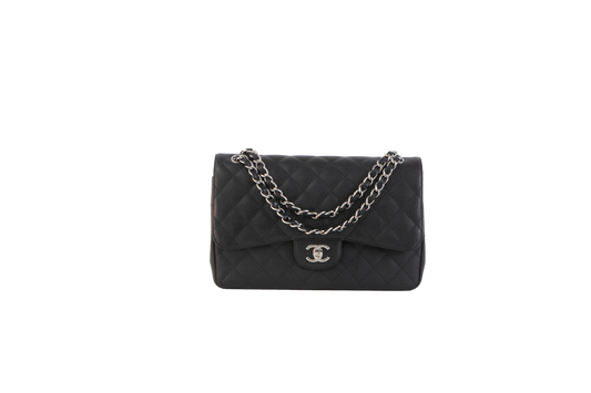 CHANEL CLASSIC DF JUMBO CAVIAR BLACK