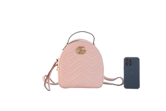 GUCCI BACKPACK SMALL GG MARMONT DUSTY PINK