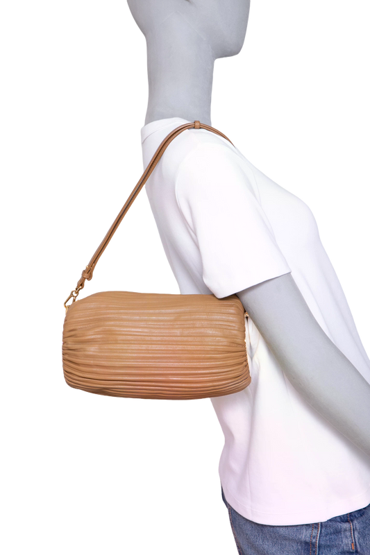 DESAPEGO ANNA FASANO LOEWE BRACELET POUCH NAPPA CALFSKIN GOLD/MOCHA