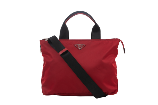 PRADA HOBO NYLON RED in