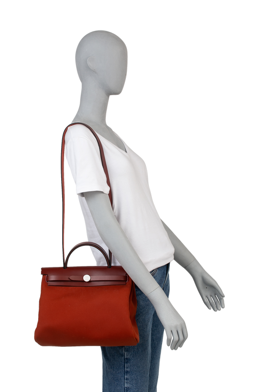 HERMÈS HERBAG ZIP 31 CUIVRE & ROUGE