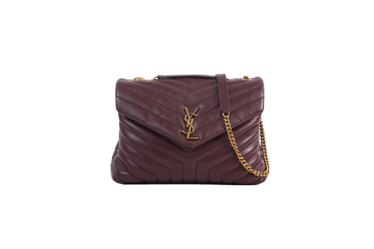 YSL LOULOU MEDIUM BAG BURGUNDY