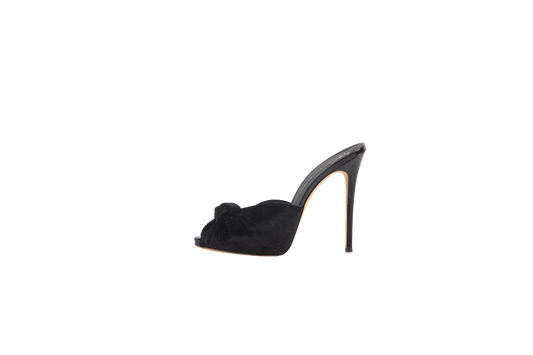 GIUSEPPE ZANOTTI SANDAL HEEL BRAIDED SAVARIN BLACK