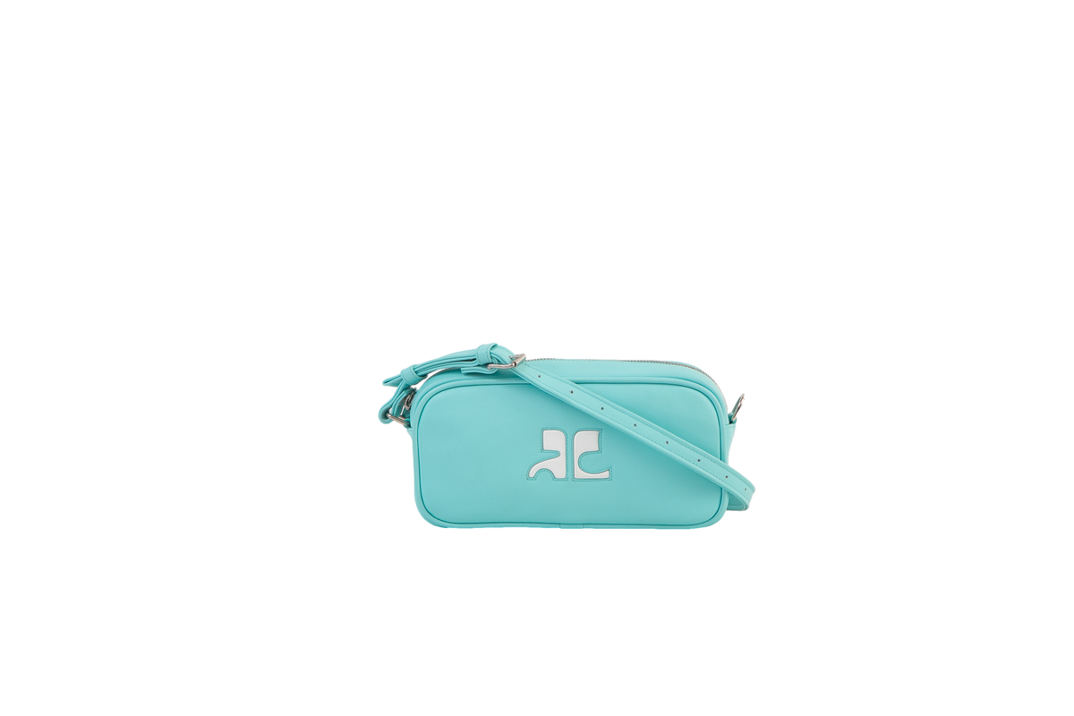 COURRÈGES CAMERA BAGUETTE TURQUOISE